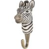 Håndskåret knagg zebra