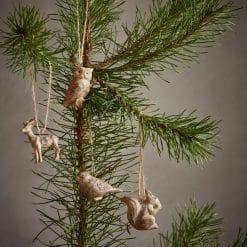 Dyrefigurer til juletre, sett med 4
