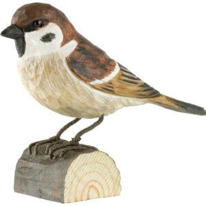 Decobird Pilfink Wildlife Warden trefigur