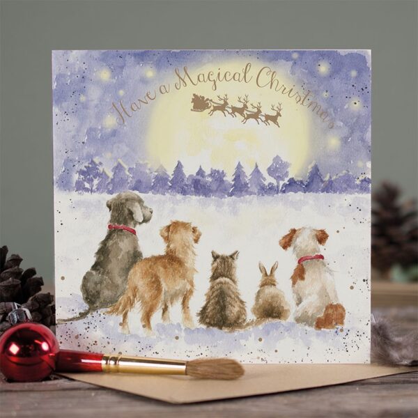 Alternative view of Wrendale Stort julekort 'Have a magical Christmas'