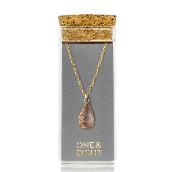 Blush Glass Drop halsekjede