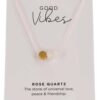 Rose Quartz Natural Cord - kjede