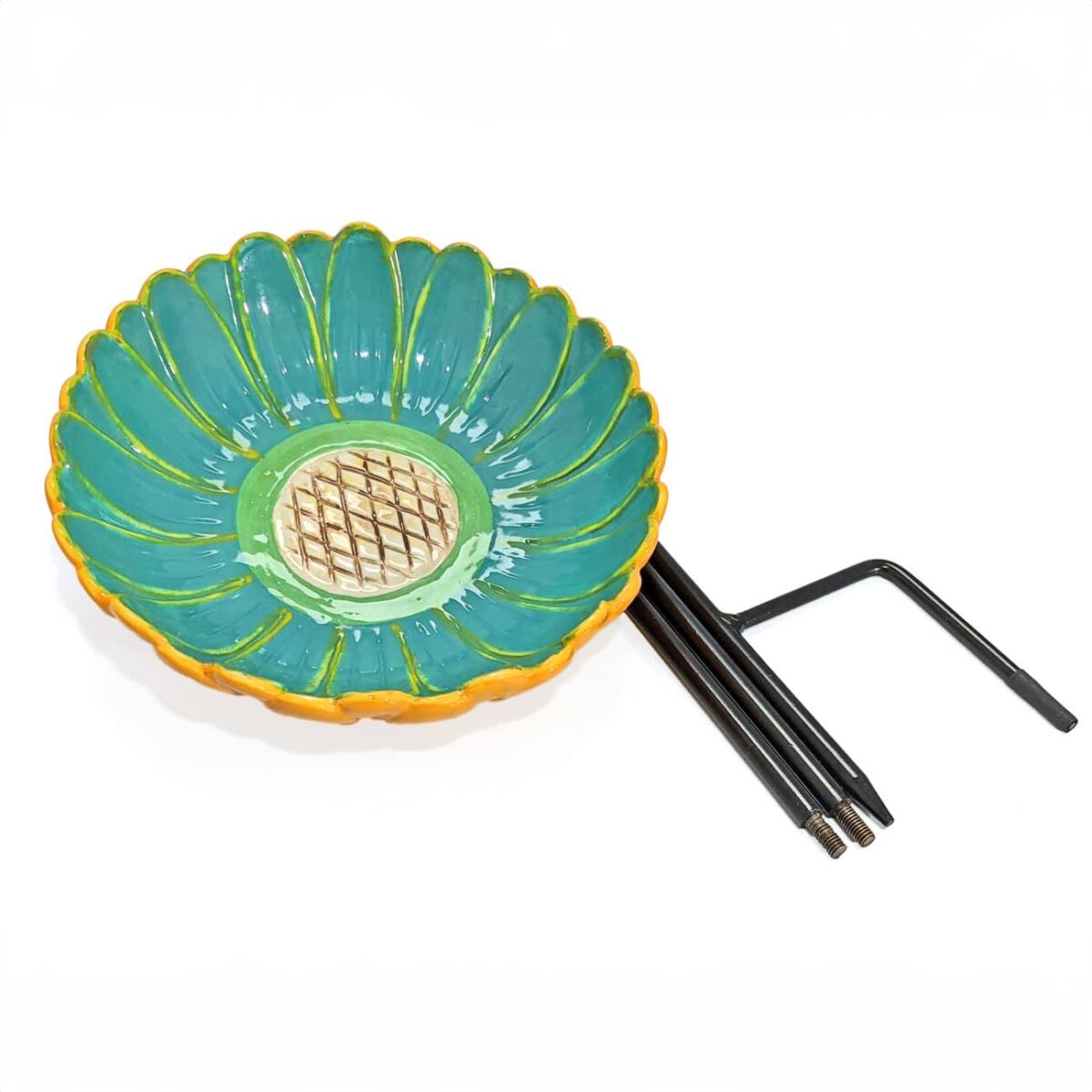 Fuglebad i keramikk African Daisy - Bilde 5