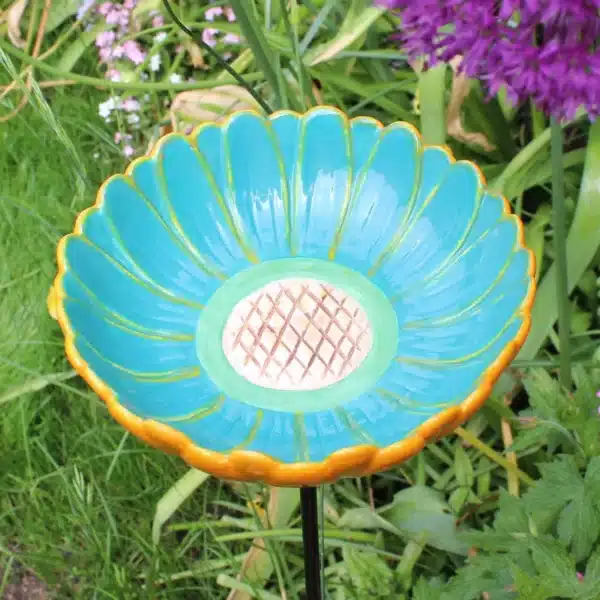 Fuglebad i keramikk African Daisy - Bilde 3