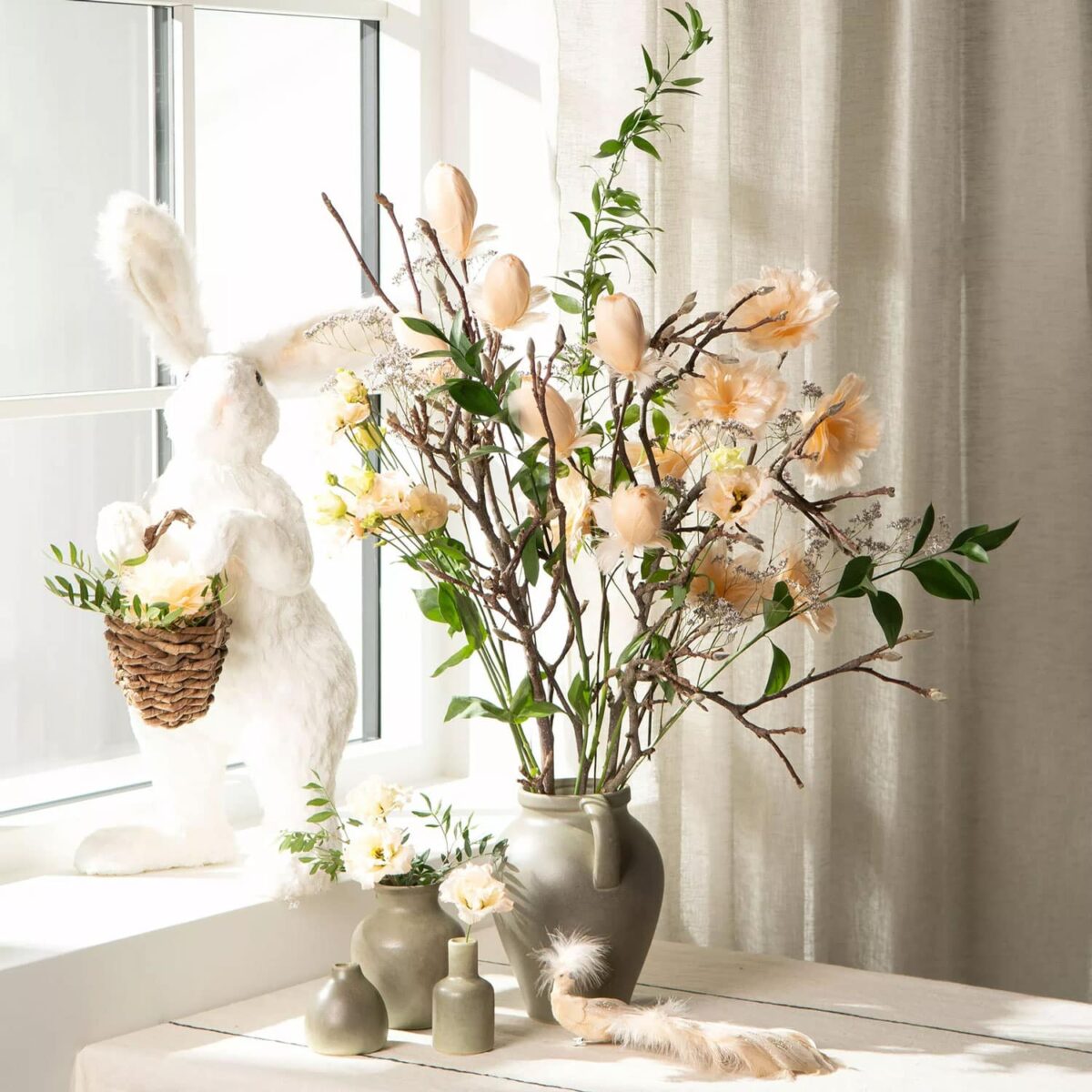 Kvist med fjærblomster aprikos - Bilde 3