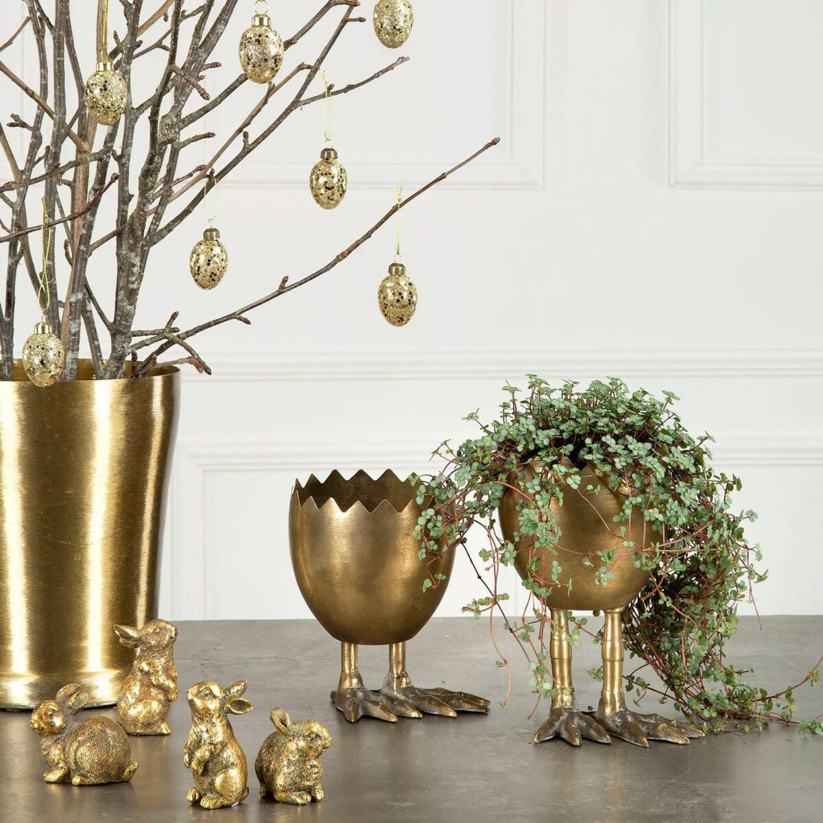 Blomsterpotte egg med bein - Bilde 4