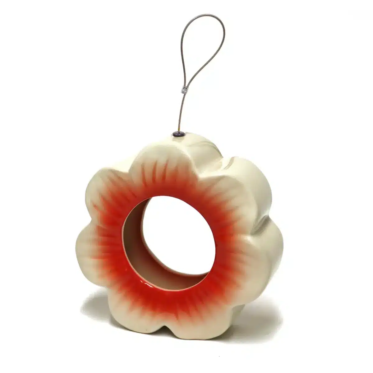 Wild poppy hengende fuglemater i keramikk - Bilde 3