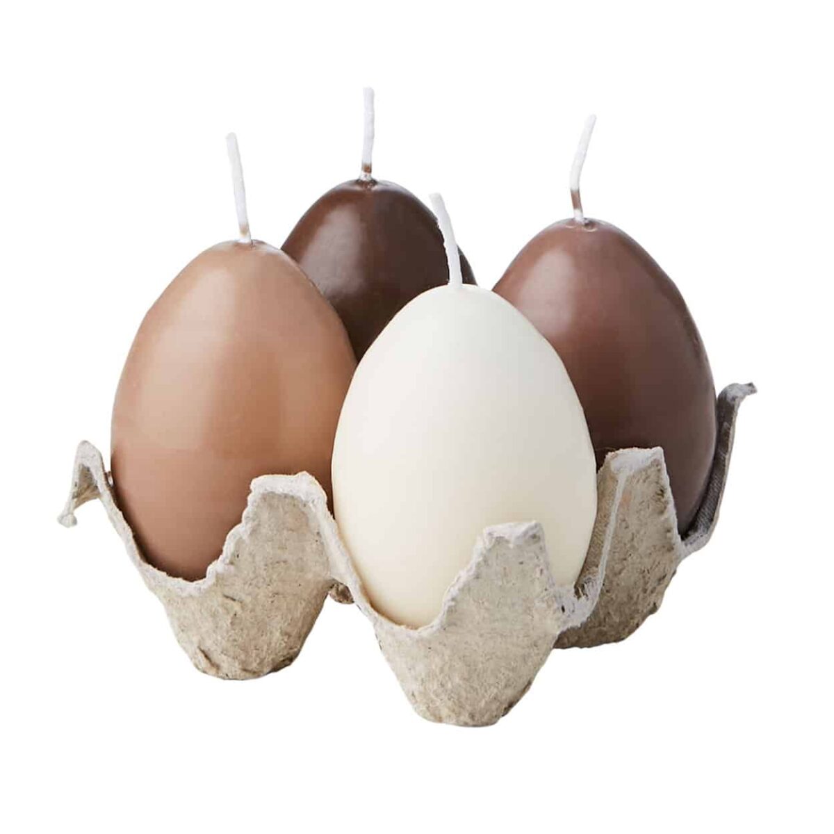 Egglys kartong med 4 i bruntoner - Bilde 2
