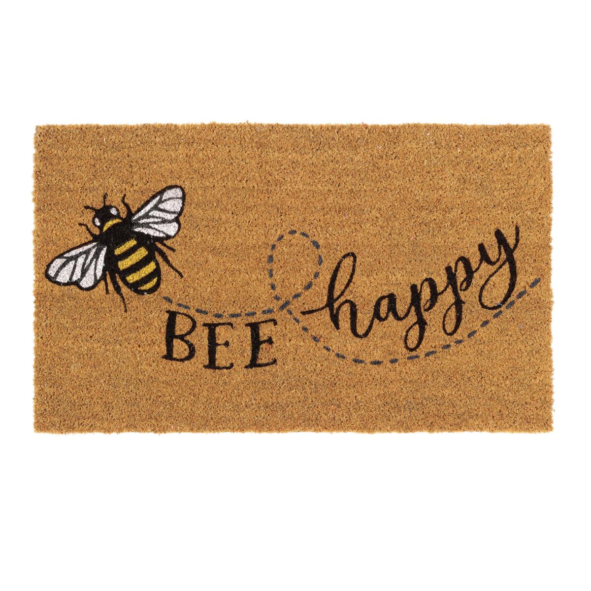 Dørmatte i kokos Bee Happy 45x75