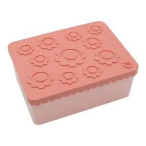 Blafre plastmatboks stor Blomst Rosa