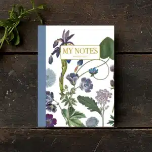Blue Floral Notathefte A5