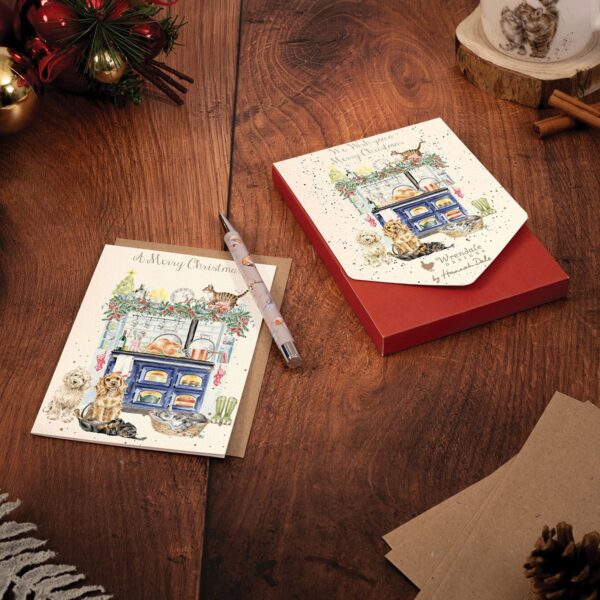 Alternative view of Wrendale pakke med julekort 'The Country Christmas Kitchen' 12x17