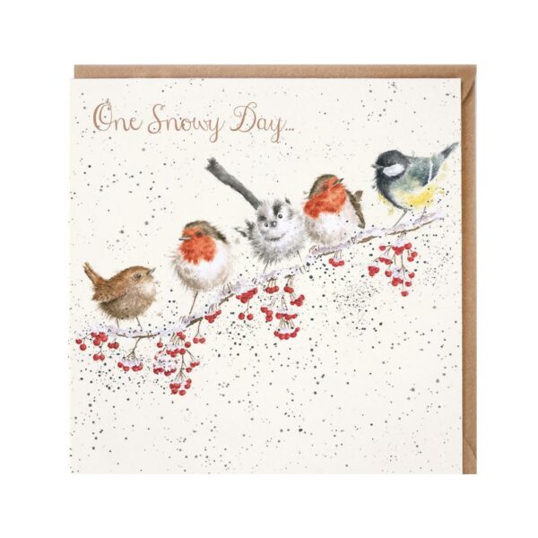 Stort julekort One snowy day
