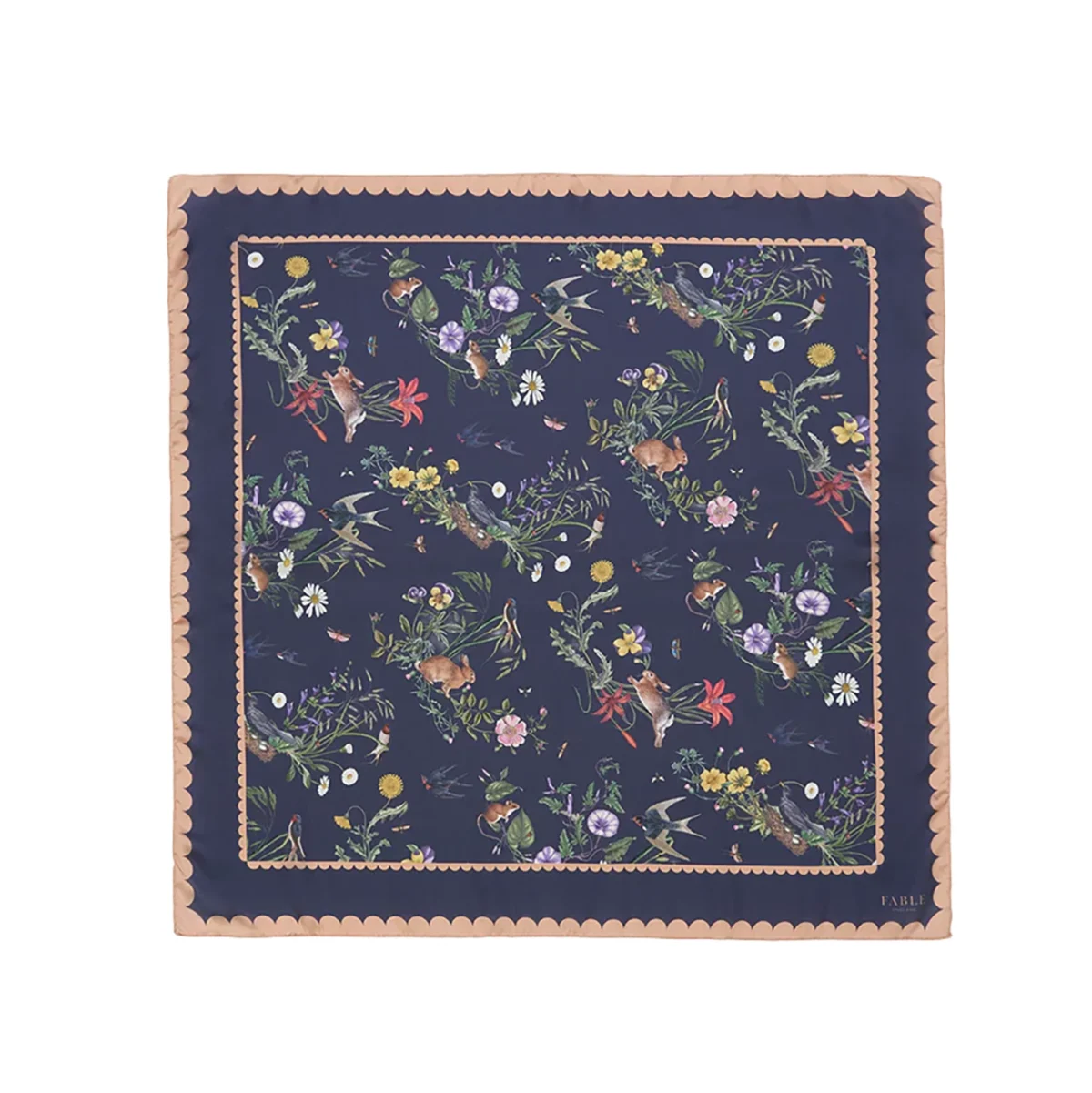 Running Bunny Toile Square Scarf