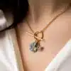 Blue Forget-me-not Flower charm Necklace