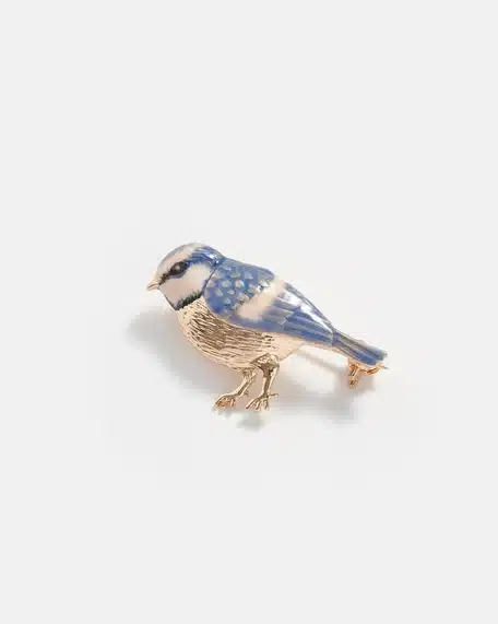 Enamel Blue Tit Brooch