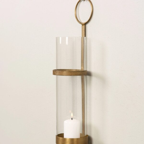 Vegghengt Lysestake Messing