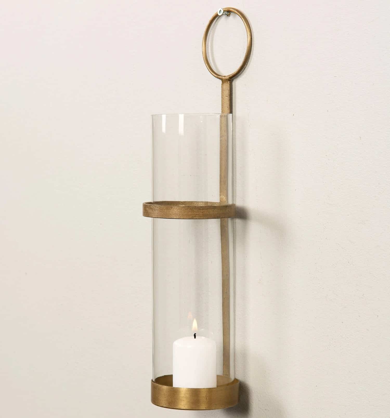 Vegghengt Lysestake Messing