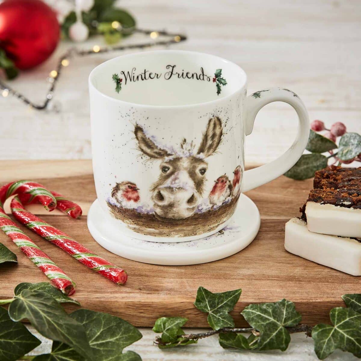 Wrendale julekrus og coaster Winter Friends - Bilde 3