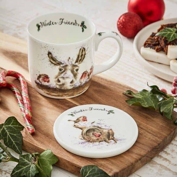 Wrendale julekrus og coaster Winter Friends