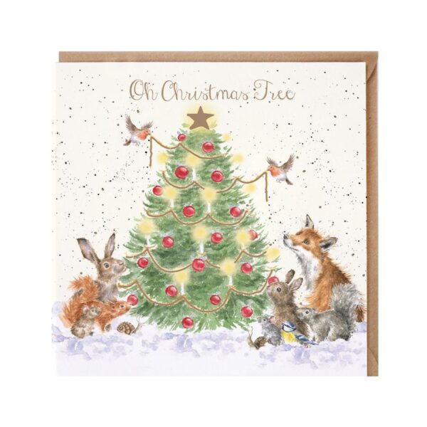 Stort julekort 'Oh Christmas Tree'