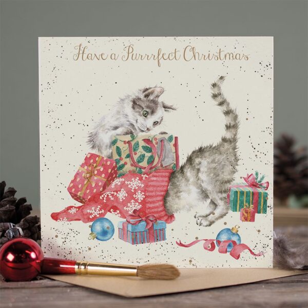 Alternative view of Wrendale julekort 'A Purrrfect Christmas'