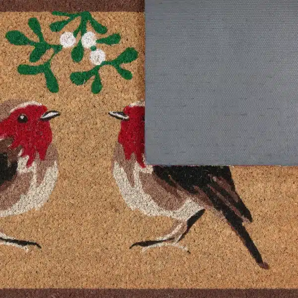 Alternative view of Dørmatte i kokos Christmas Robins 40x60cm