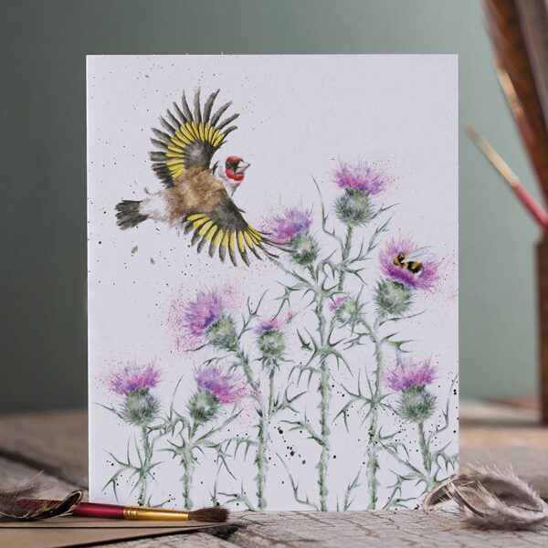 Alternative view of Wrendale kort Feathers and Thistles