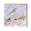 Stort julekort Winter visitors