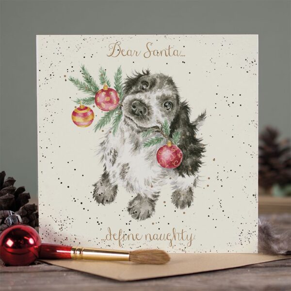 Alternative view of Stort julekort dear santa define naughty