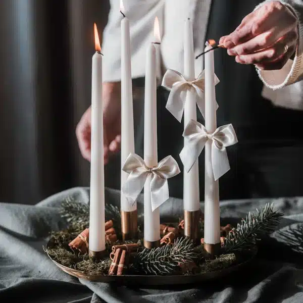 Alternative view of Magnetisk Holder til kronelys messing lav