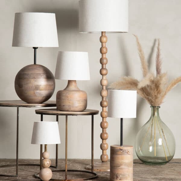 Alternative view of Konisk Lampeskjerm creme/lin 20cm