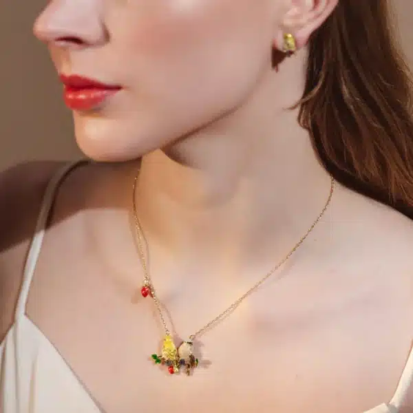 Alternative view of Bill Skinner Halskjede Fuglekonge og Svartmeis Feathered companions